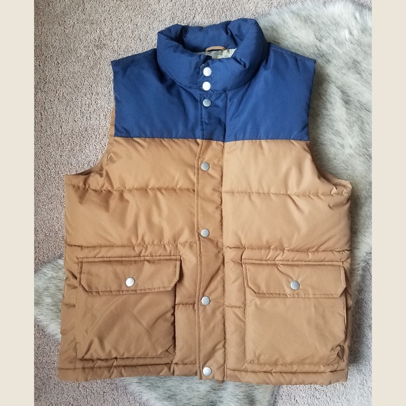 Old Navy Other - Old Navy Men's Burnt Ochre & Navy Puffer Vest